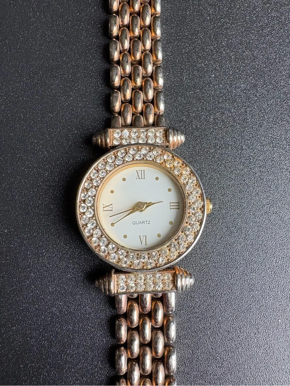 Elegant Rose Gold Crystal Women's Quartz Watch